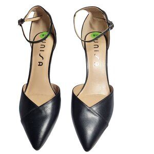 Unisa Black d'Orsay Ankle Strap Heels